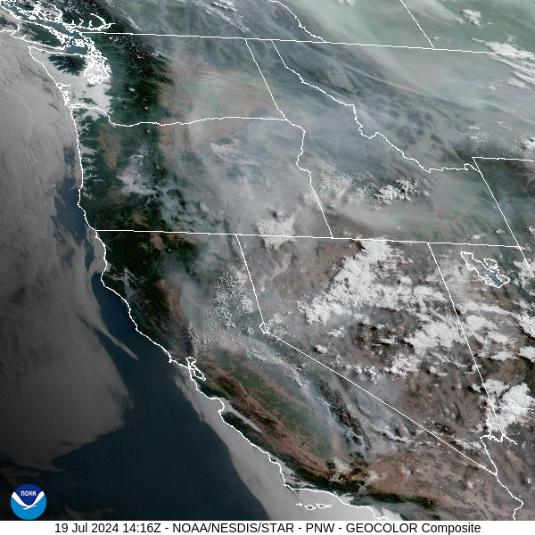 Friday morning’s satellite reveals smoke pouring into Western Montana from fires burning in and out of the state.